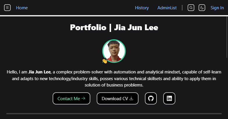 PortFolio | Jia Jun Lee